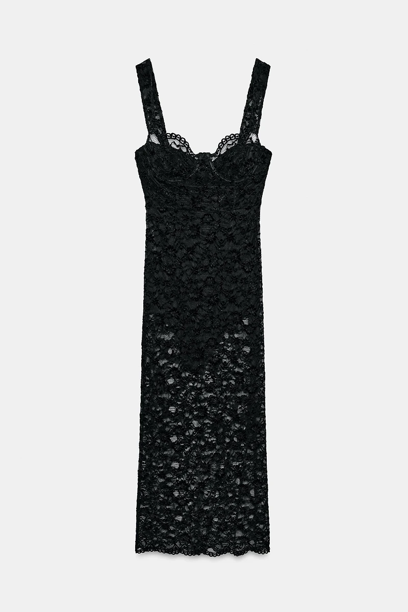 LACE MIDI DRESS
