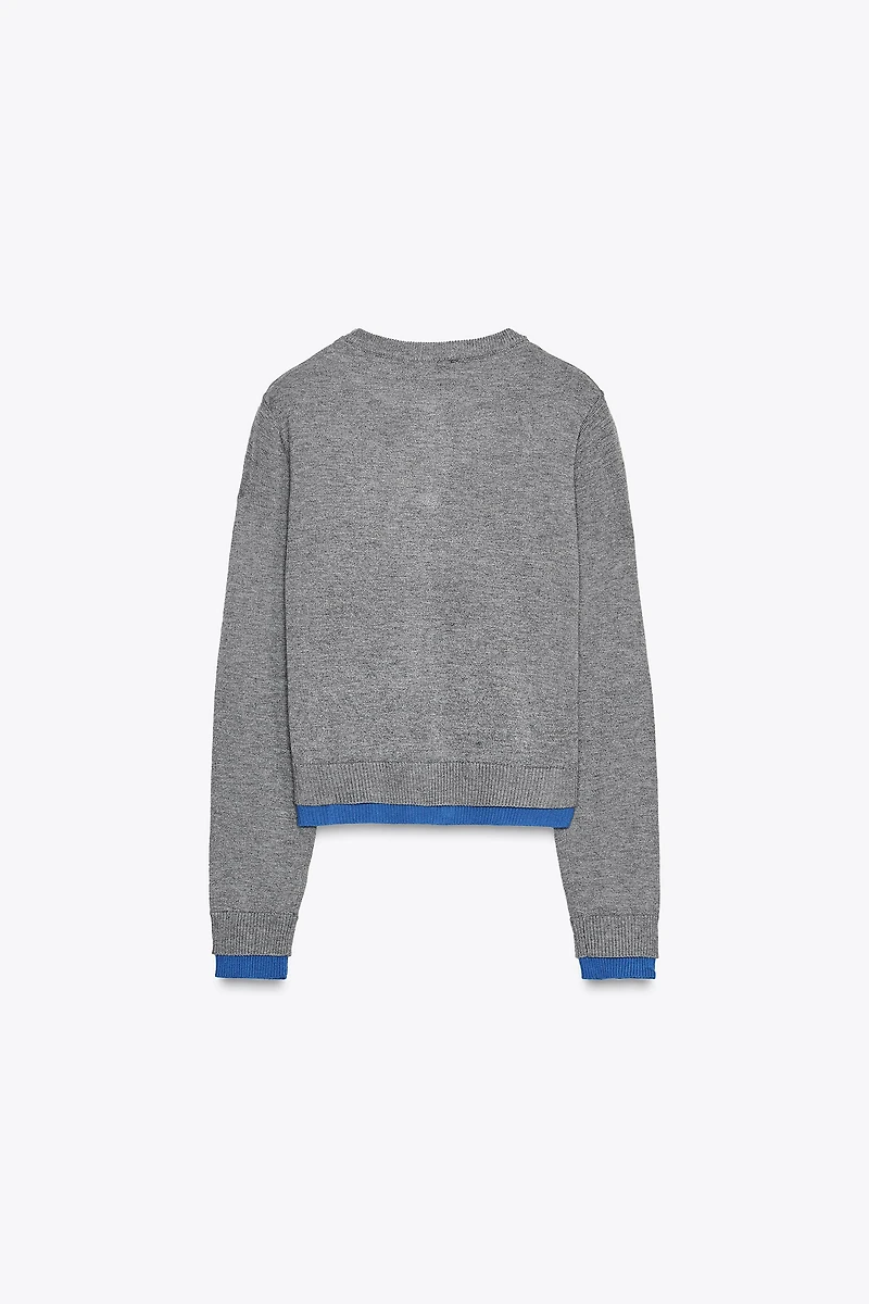 COMBINATION KNIT JACKET