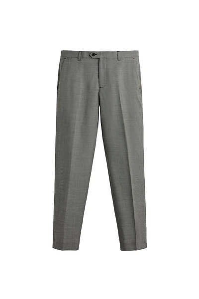 PLAID WOOL BLEND SUIT PANTS