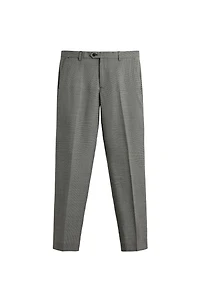 PLAID WOOL BLEND SUIT PANTS