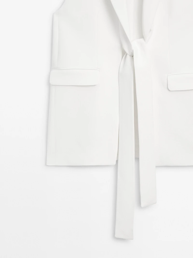Smart waistcoat with bow detail - STUDIO