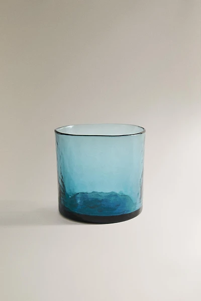 TEXTURED GLASS TUMBLER