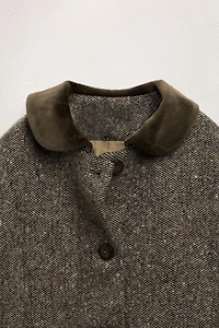 2-5 YEARS / VELVET COLLAR WOOL BLEND COAT LIMITED EDITION