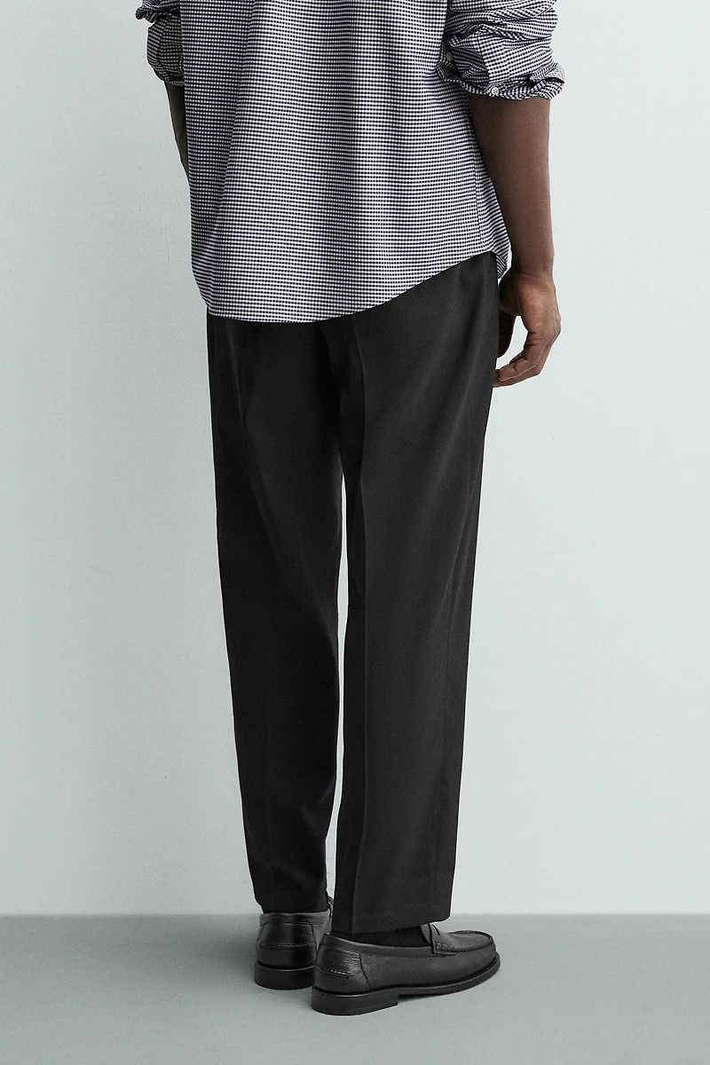 REGULAR FIT WOOL BLEND NON-IRON PANTS