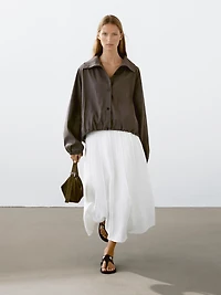 Veste bomber en lin mélangé