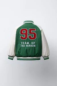 EMBROIDERED VARSITY BOMBER JACKET