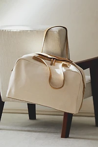 CANVAS BAG WITH LEATHER DETAIL