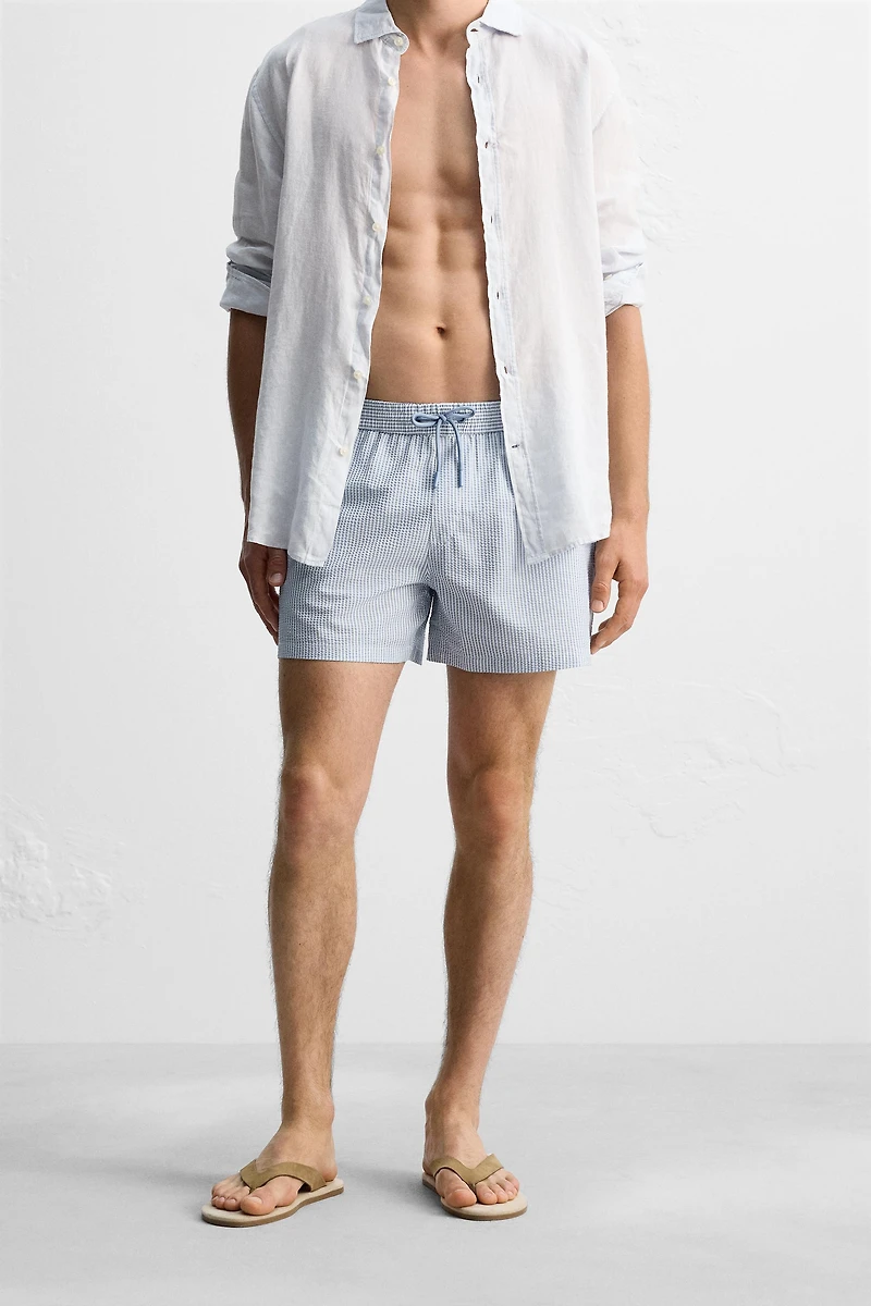 MAILLOT DE BAIN COURT SEERSUCKER