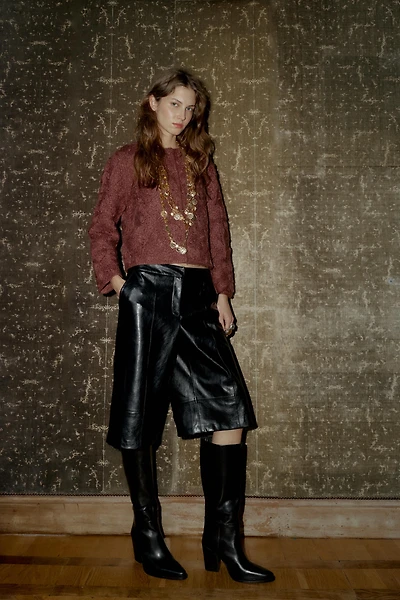 MACRAME KNIT WOOL JACKET