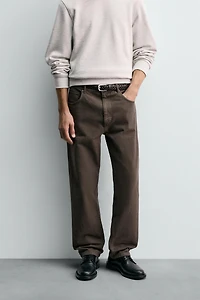 PANTALON STRAIGHT FIT STRUCTURÉ