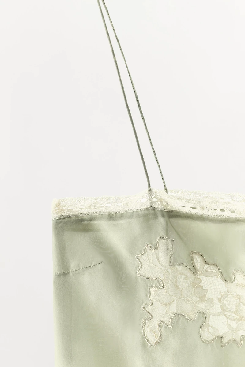 100% SILK FLORAL EMBROIDERED TOP