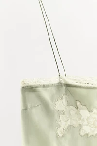 100% SILK FLORAL EMBROIDERED TOP