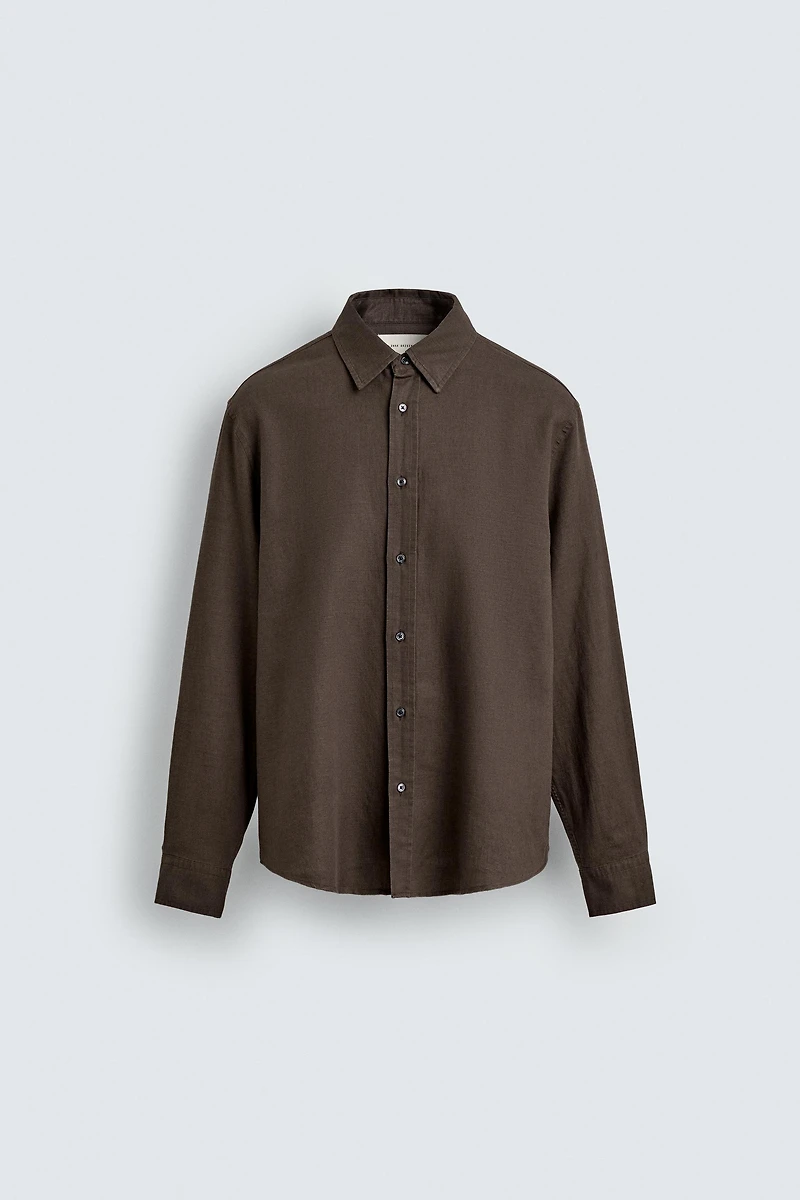 REGULAR FIT HEMP-COTTON SHIRT
