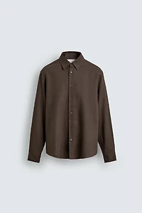 REGULAR FIT HEMP-COTTON SHIRT