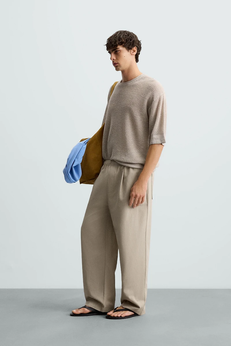 100% LINEN KNIT T-SHIRT