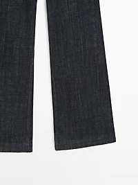Flared high-waist jeans