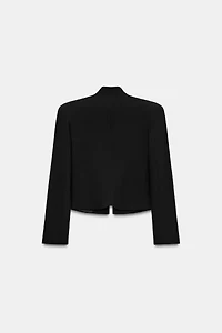 FITTED BLAZER WITH SHOULDER PADS