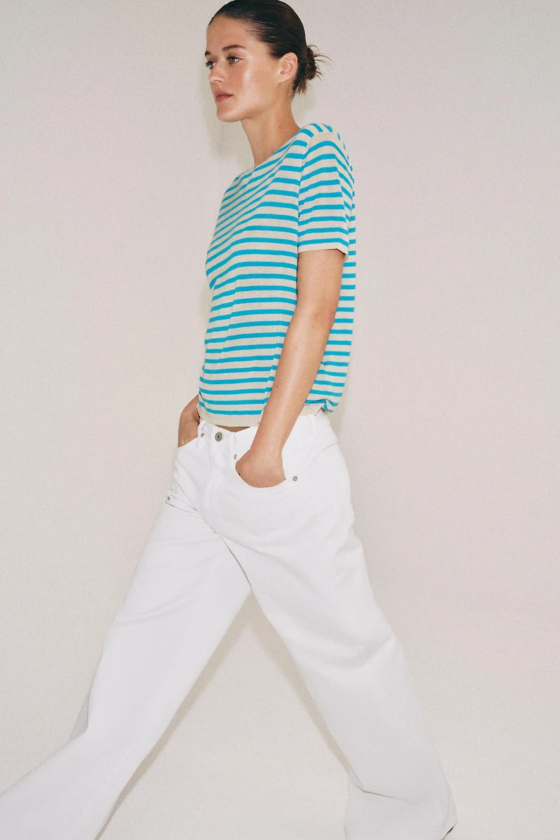 STRIPED KNIT TOP