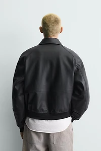 BLOUSON BOMBER MATIÈRE SYNTHÉTIQUE