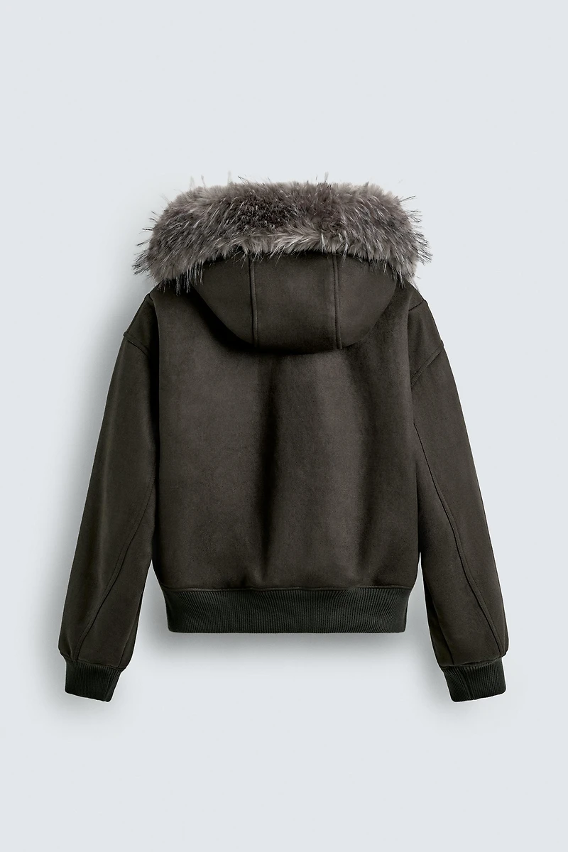 VESTE MATELASSÉE EFFET DAIM