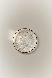 ASSIETTE À PAIN VERRE RELIEF BORD DORÉ
