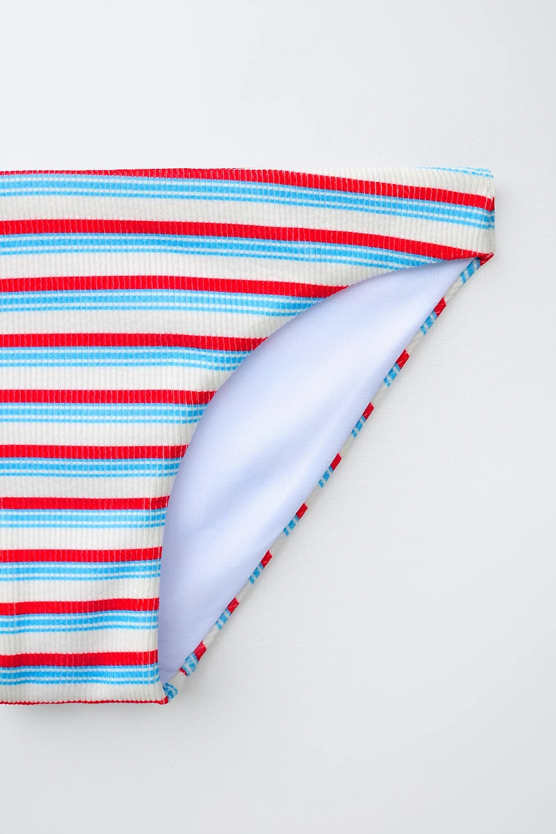 6-14 YEARS/ RIBBED STRIPED BIKINI