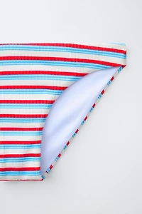 6-14 YEARS/ RIBBED STRIPED BIKINI