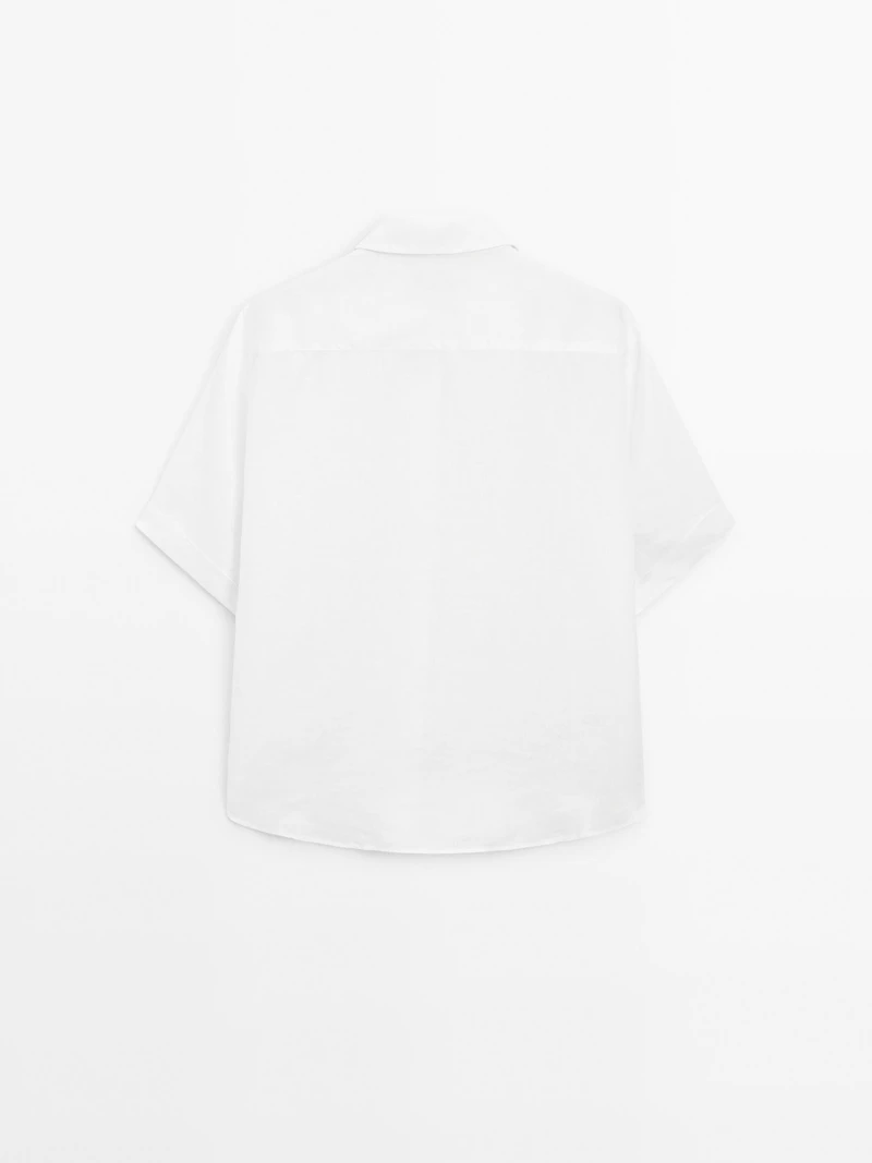 100% linen short sleeve shirt