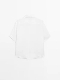 100% linen short sleeve shirt