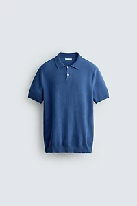REGULAR FIT TEXTURED KNIT POLO
