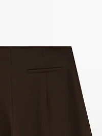 High-waist wide-leg trousers