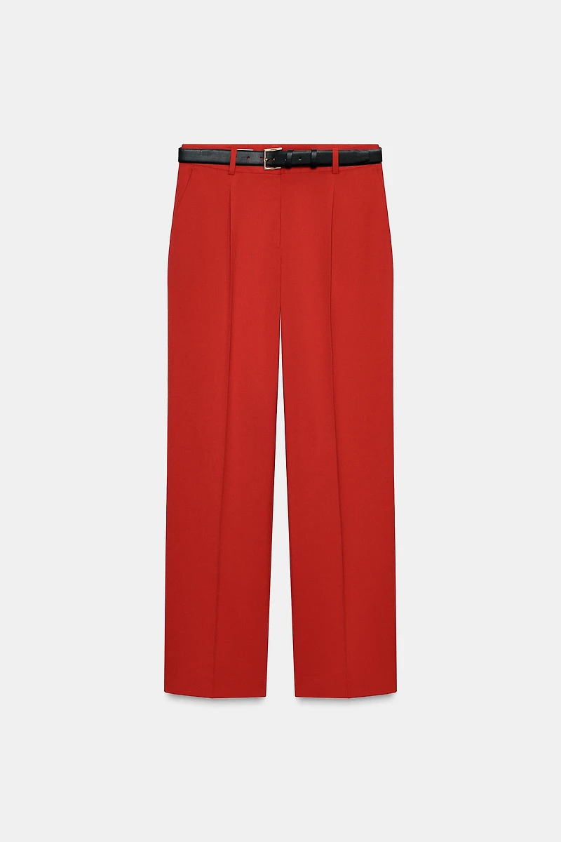 PANTALON DROIT CEINTURÉ