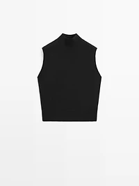 100% cashmere knit vest