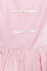 PEPLUM TOP WITH FROG CLASPS