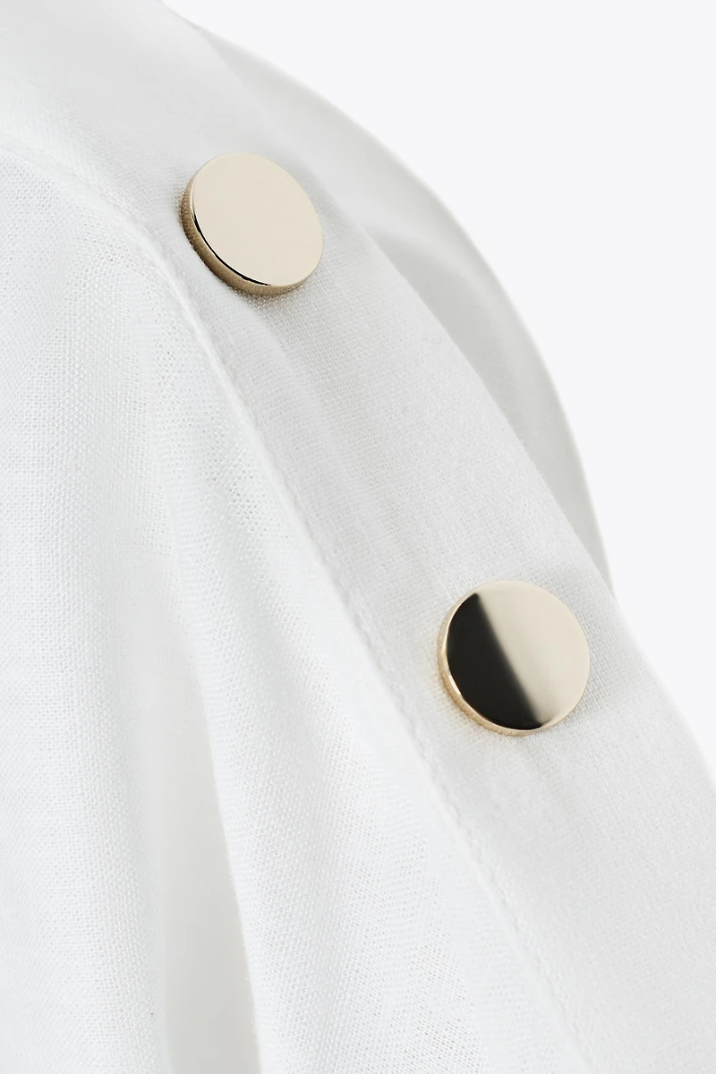 CHEMISE À RAYURES AVEC LIN
