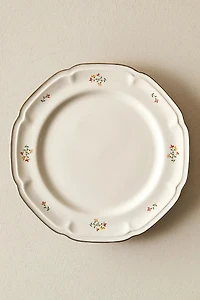 PORCELAIN DINNER PLATE WITH FLORAL PRINT