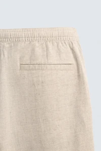 PANTALON RELAXED FIT EN COTON ET LIN