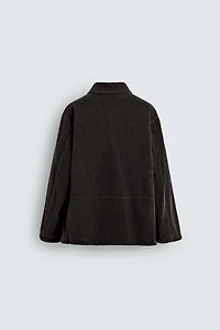 VESTE EN VELOURS CÔTELÉ À POCHES