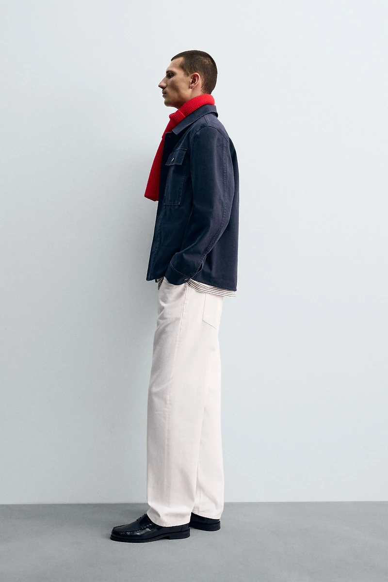 CANVAS OVERSHIRT WITH POCKET