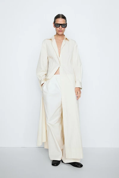 Flowy shirt maxi dress - STUDIO