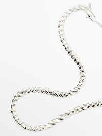 Silver-toned chain link necklace