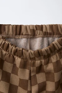 CHECKERBOARD SWEATSHIRT AND PANTS JOGGING SET