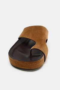 LIMITED EDITION SUEDE FLAT SANDALS