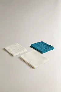 BABY FLORAL MUSLIN CLOTHS (PACK OF 3)