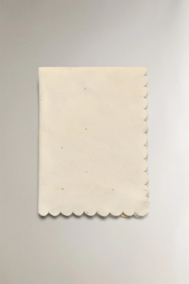 CHILDREN'S FLEECE BLANKET WITH SHINY EMBROIDERY