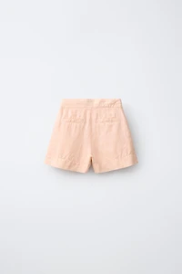100% LINEN POCKET SHORTS