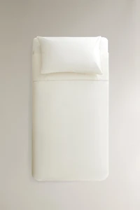 CHILDREN'S DUVET COVER WITH EMBROIDERED TRIM