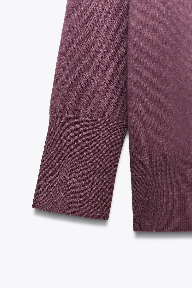 100% WOOL OVERSIZED KNIT SWEATER