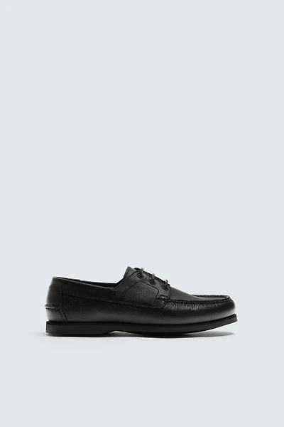 LEATHER DECK SHOES
