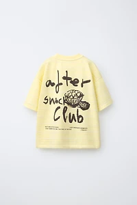 STRIPED TEXT PRINT T-SHIRT